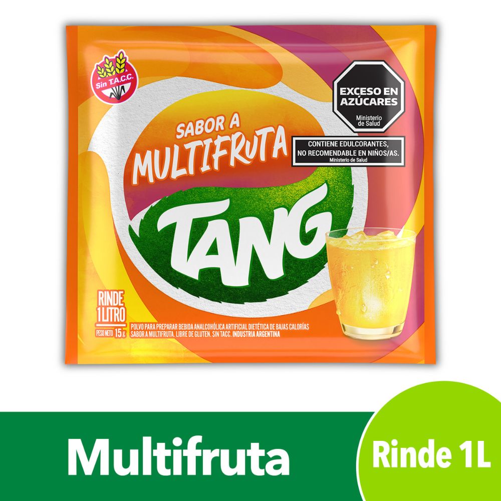 Jugo en Polvo Sabor Multifruta 15 Grs Tang - imagen del producto