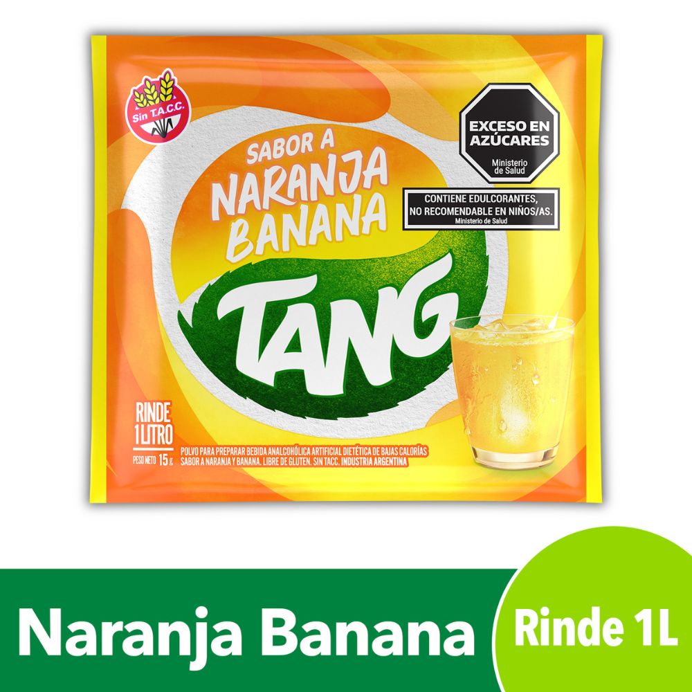 Jugo en Polvo Sabor Naranja y Banana 15 Grs Tang - imagen del producto