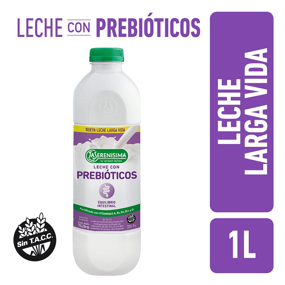 Leche Uat Prebiótica Descremada La Serenísima 1 L - imagen del producto