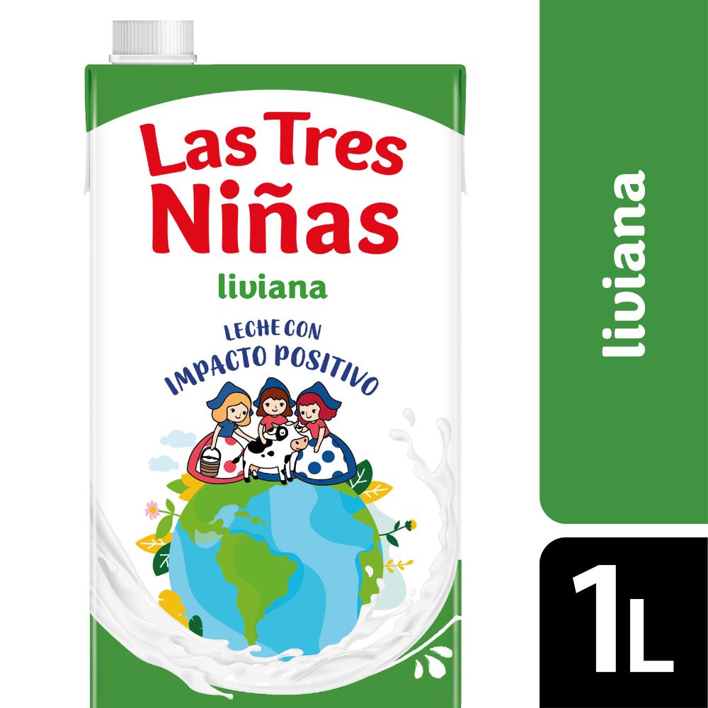 Leche Descremada 1 Lts Las Tres Niñas - imagen del producto