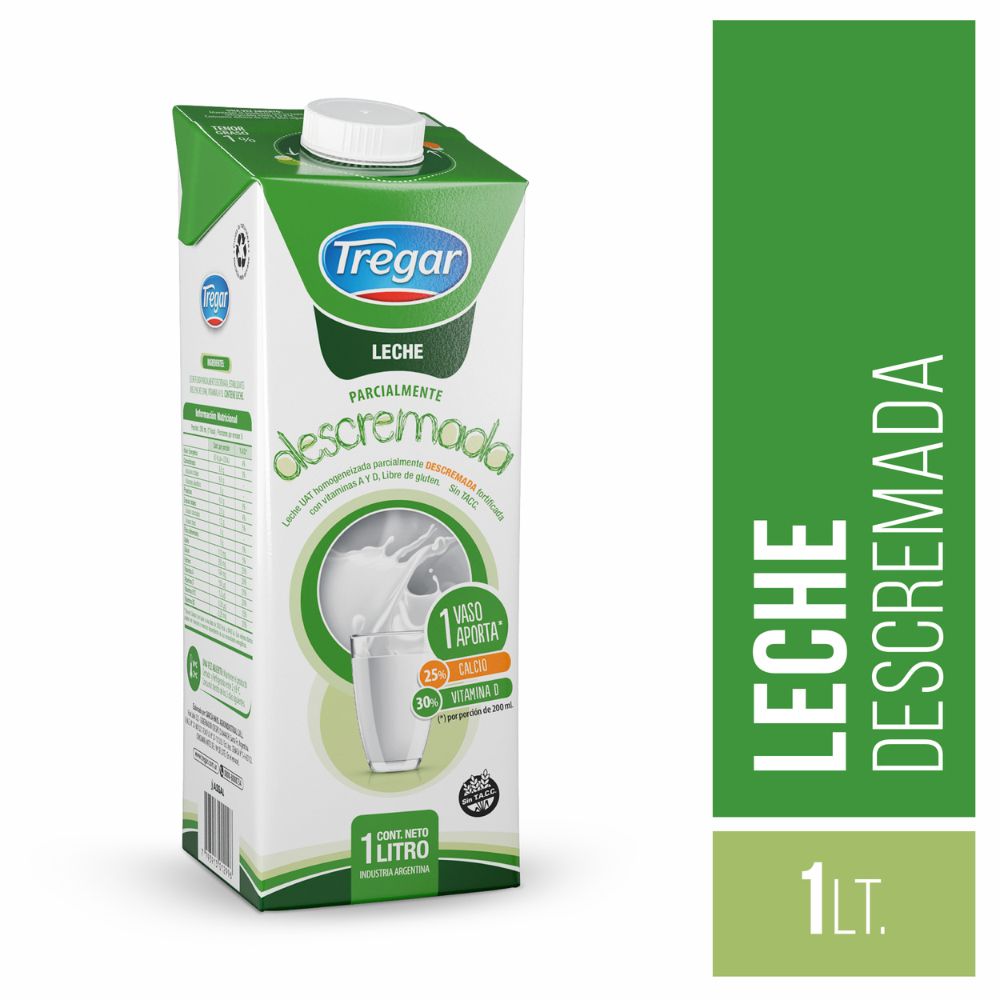Leche Descremada 1 L Tregar - imagen del producto