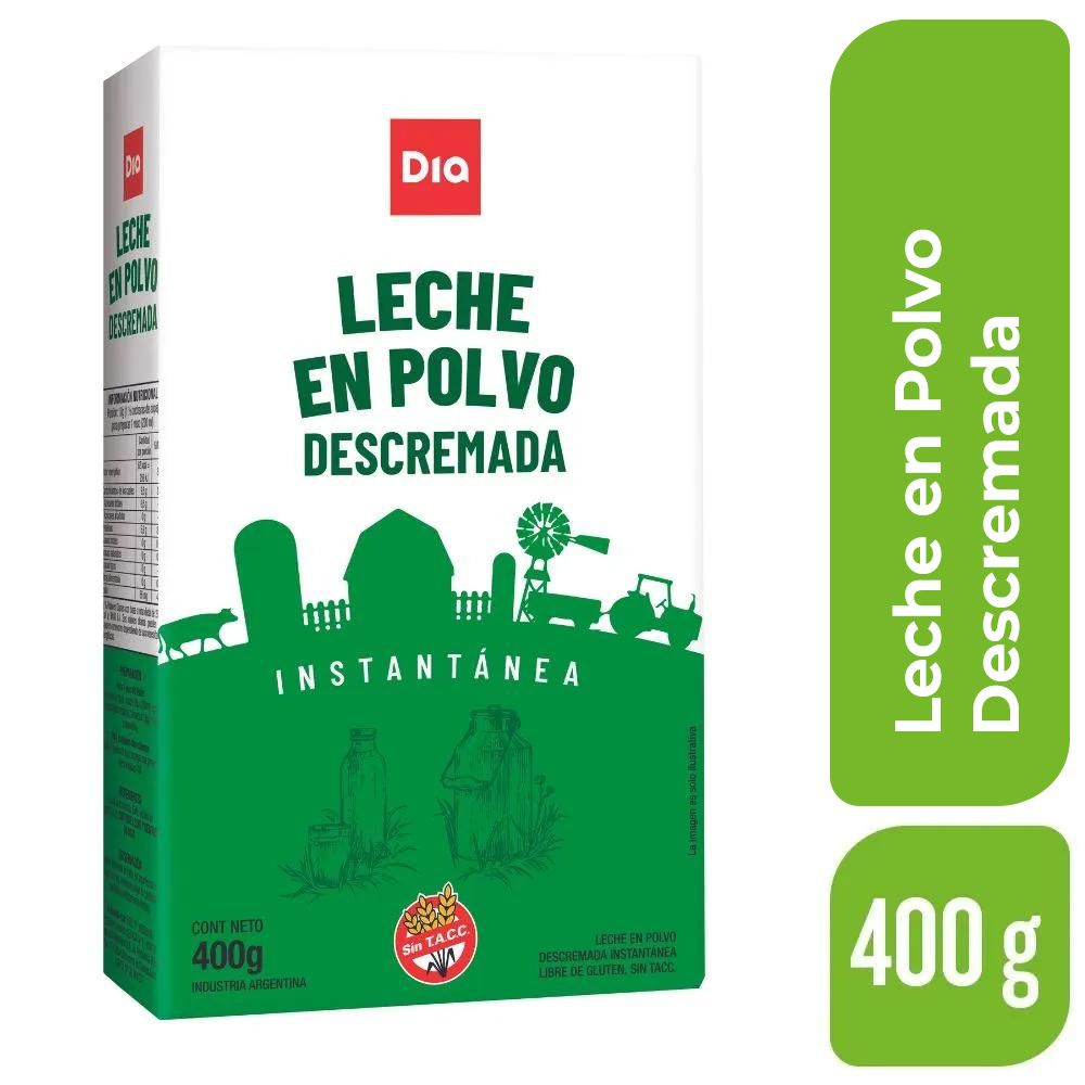 Leche en polvo Descremada Dia 400 Gr. - imagen del producto