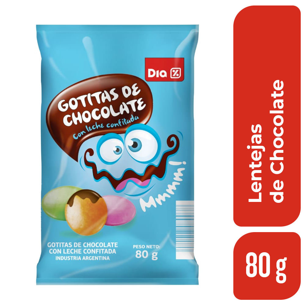 Lentejas de Chocolate Dia 80 Gr. - imagen del producto