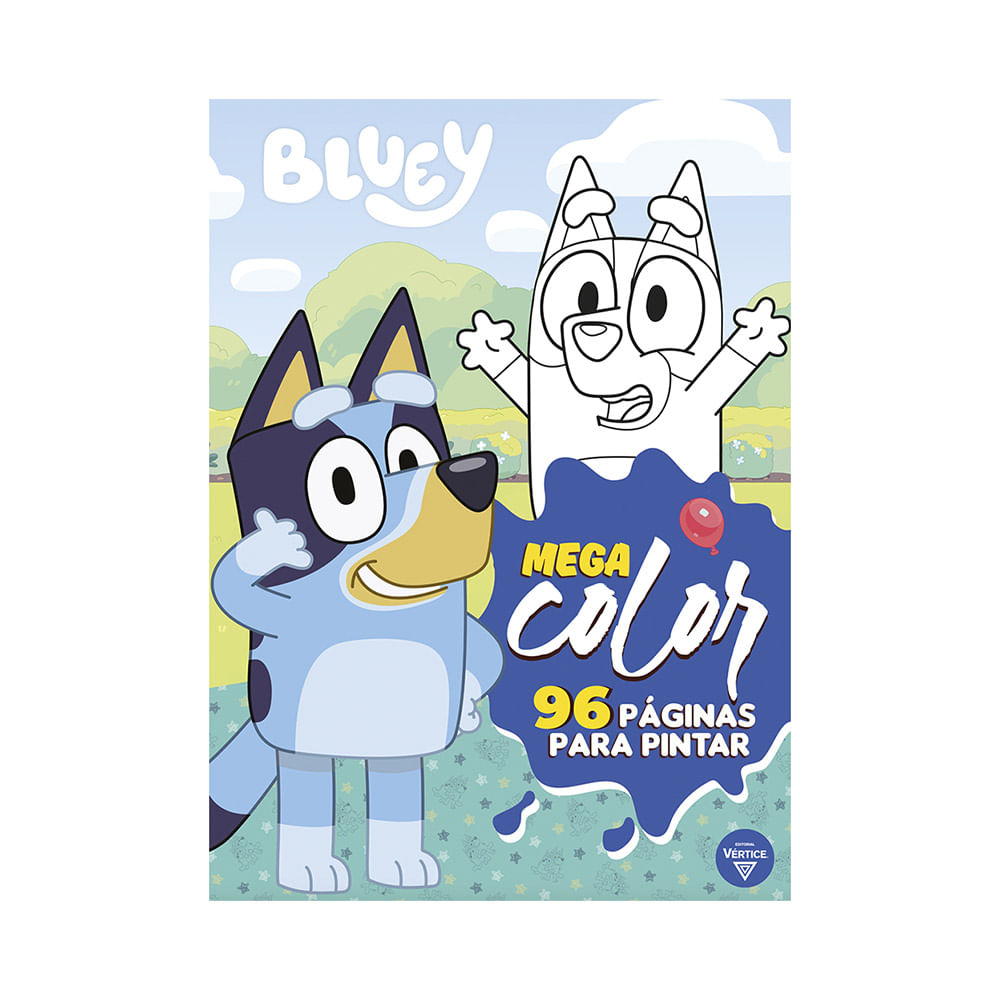 Libro Para Pintar Mega Color Bluey Editorial Vertice - imagen del producto