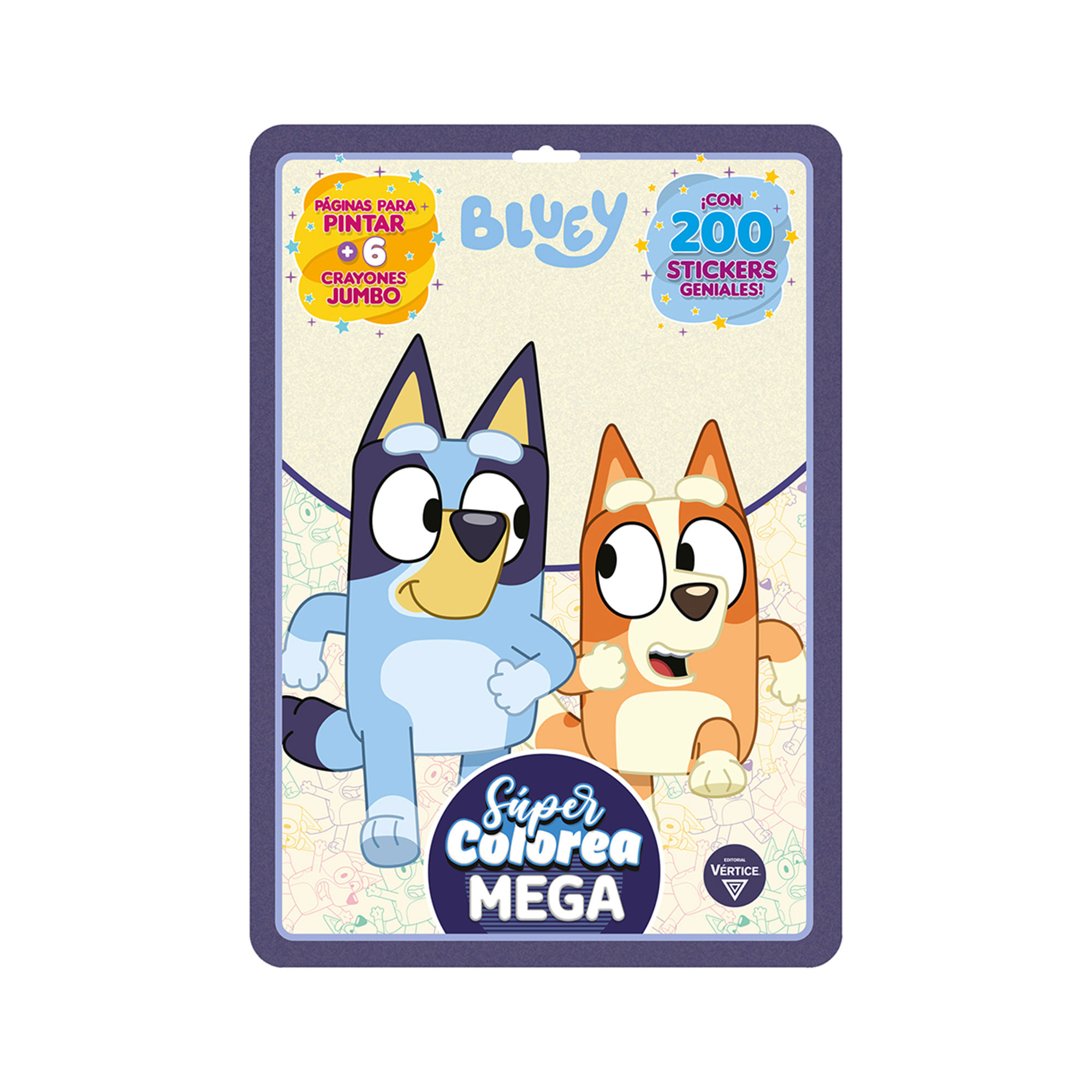 Libro Bluey-super Colorea Mega Vertice - imagen del producto