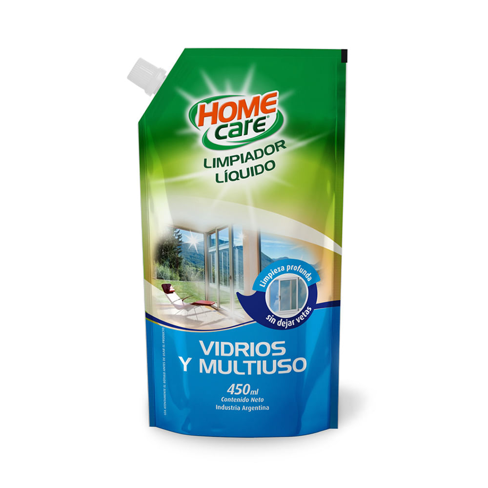 Limpiador para Vidrios y Multiuso 450 Ml Home Care - imagen del producto