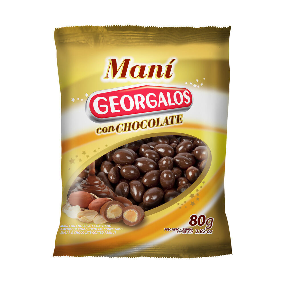 Maní con chocolate Georgalos 80 g. - imagen del producto