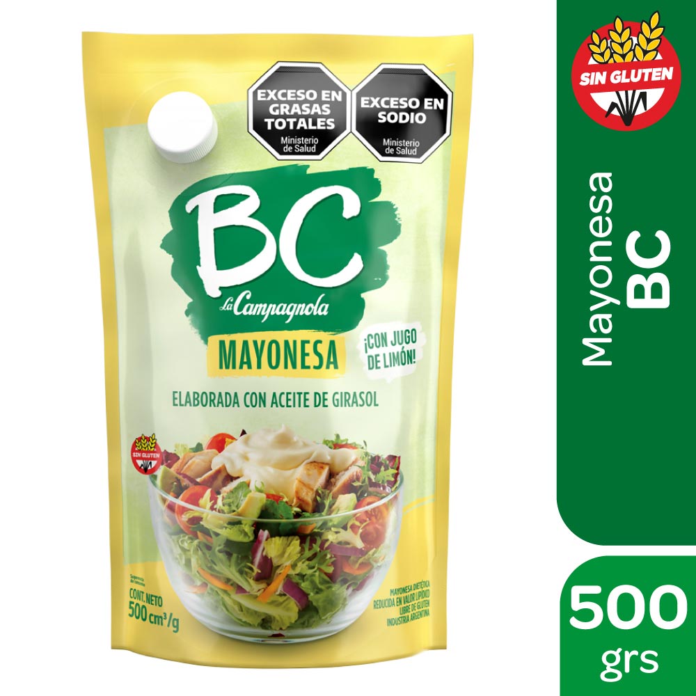 Mayonesa light BC La Campagnola 500 g. - imagen del producto