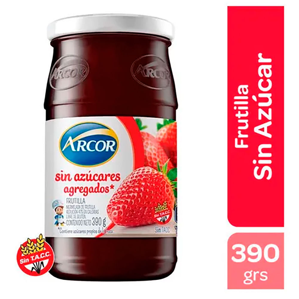 Mermelada Arcor Frutilla Sin Azucar 390g - imagen del producto