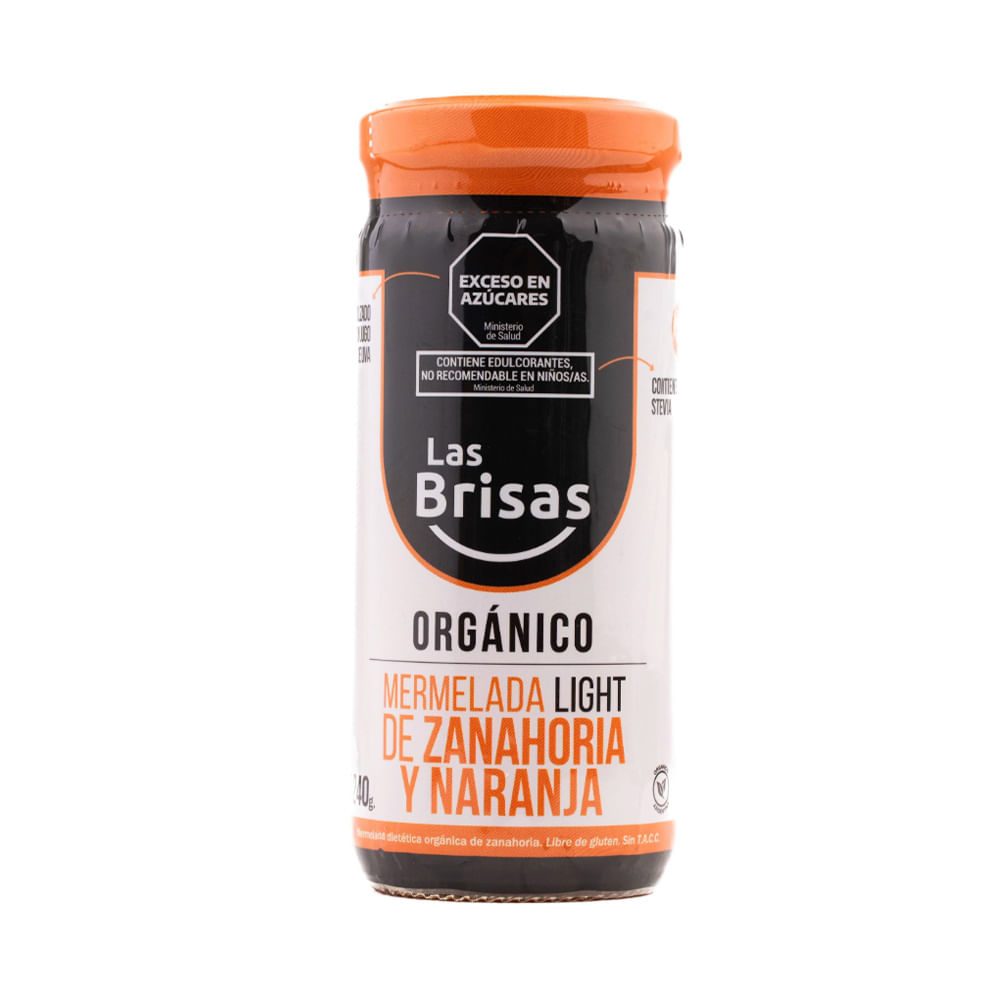 Mermelada Orgánica De Zanahoria Y Naranja Light 240 Gr Las Brisas - imagen del producto