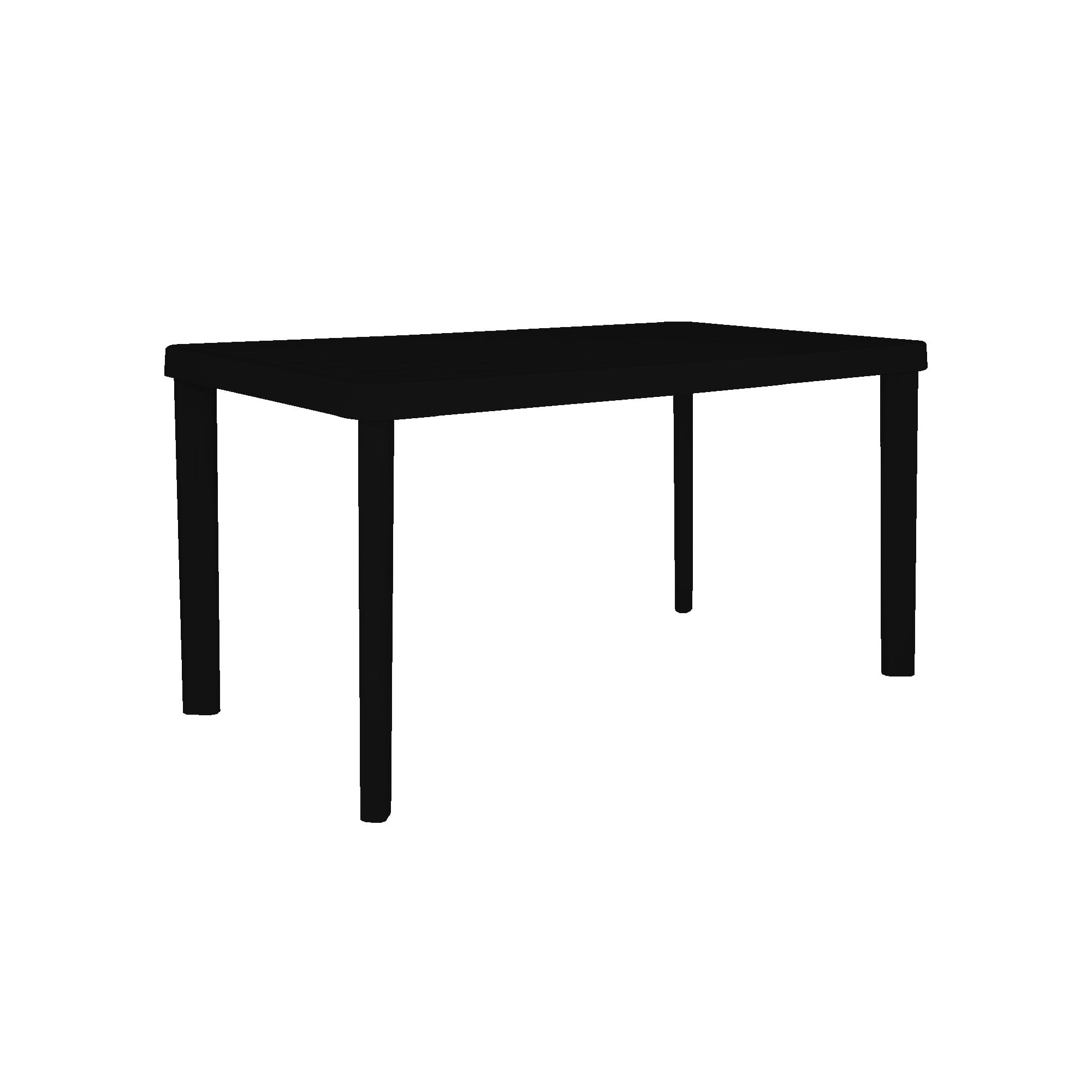 Mesa Garden Life Bali rectangular 120X70 cm negro - imagen del producto
