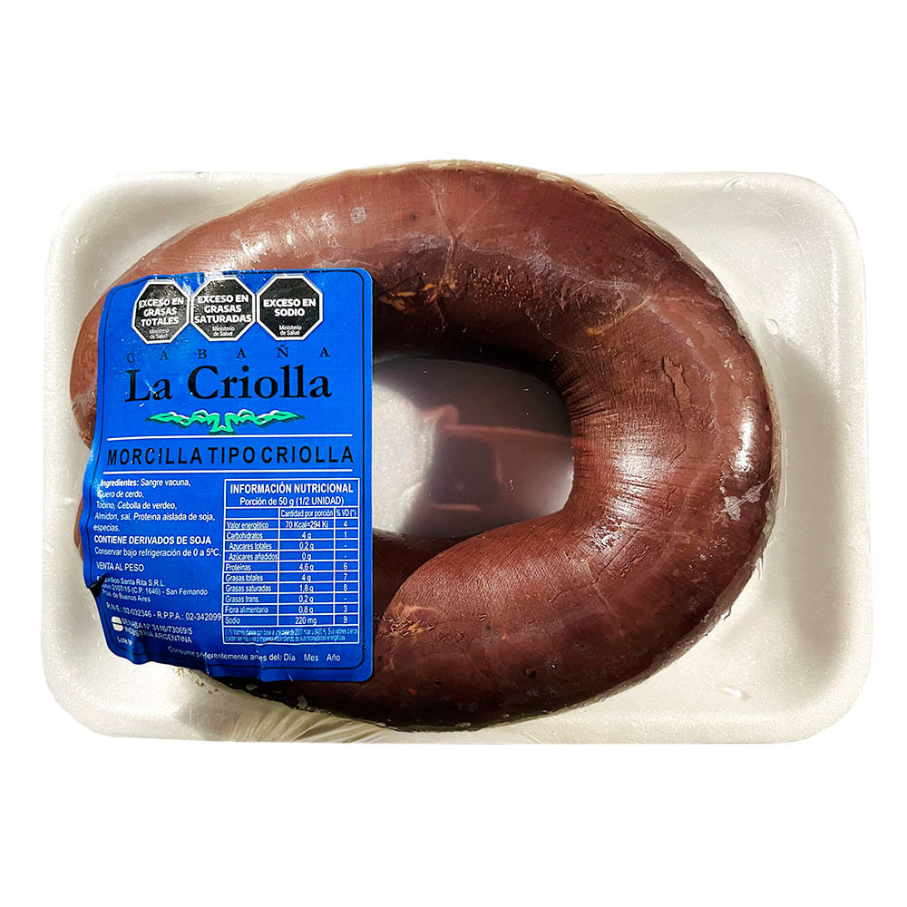 Morcilla Bandeja Rosca X Kg -la Criolla - imagen del producto