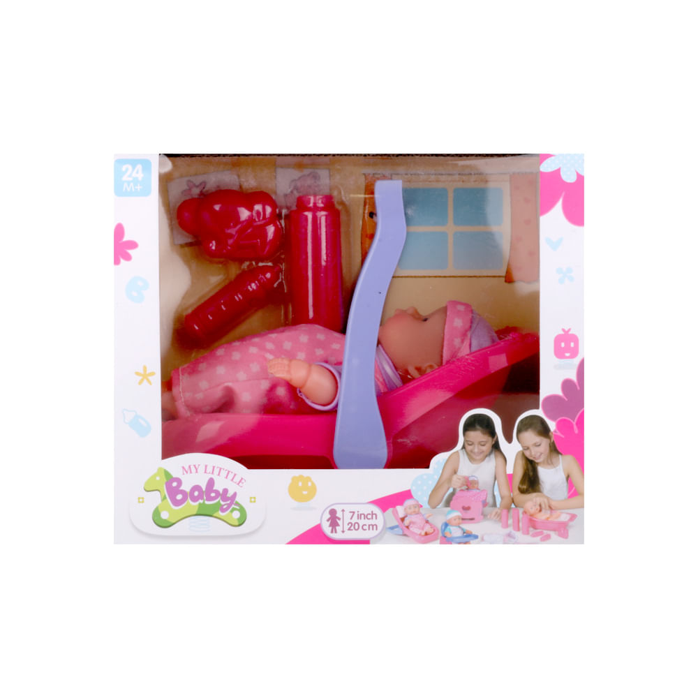 Muñeca Con Mecedora Y Accesorios 20 Cm - imagen del producto