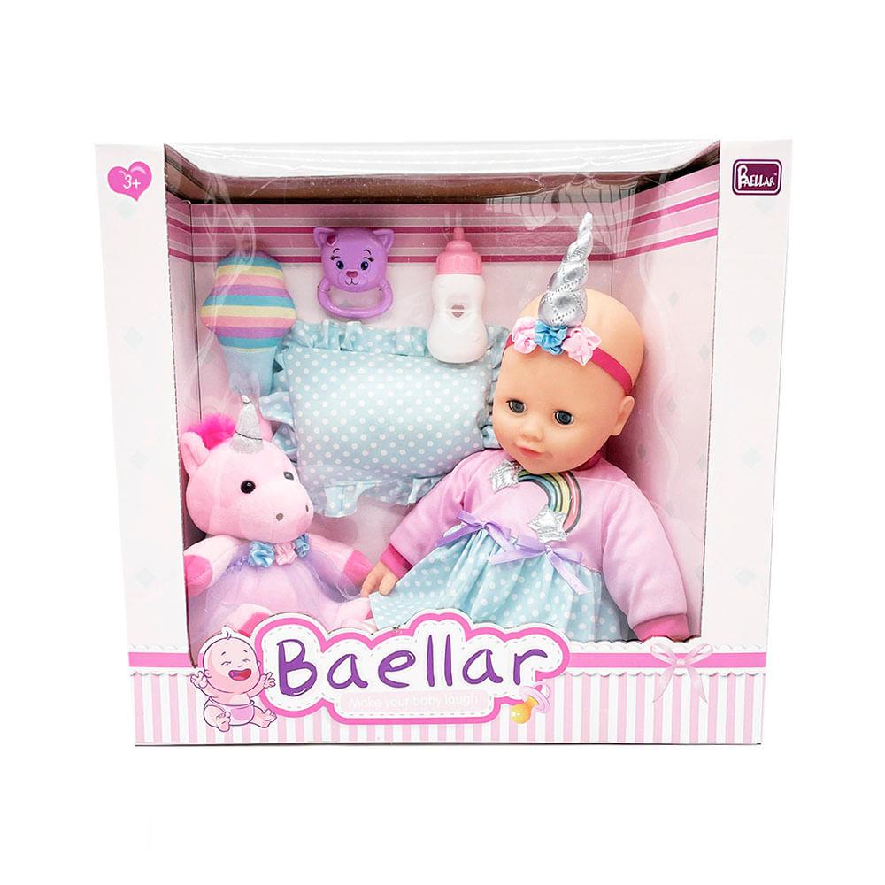Muñeca De 40 Cm Unicornio Con Accesorios - imagen del producto