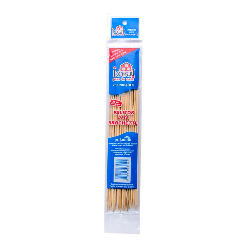 Palitos Para Brochette Ideal 25 U - imagen del producto