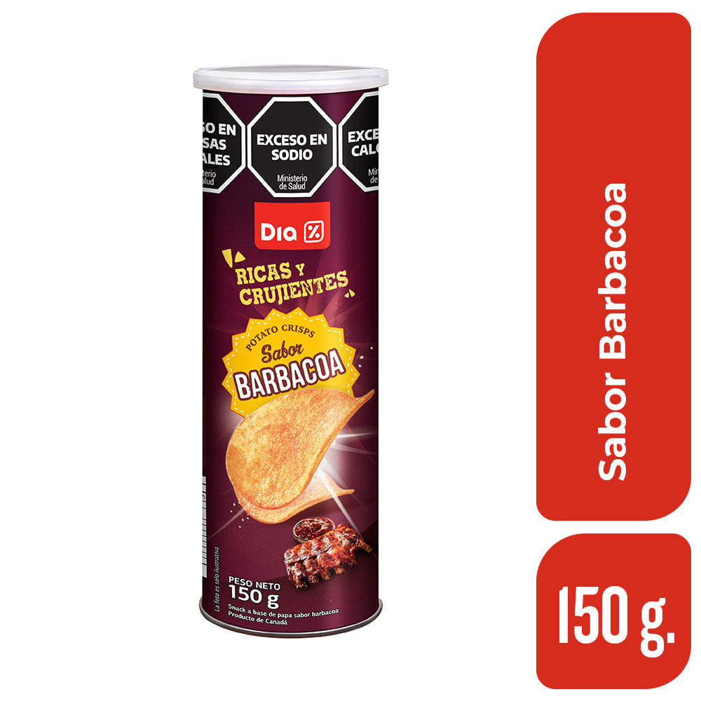 Papas Fritas Tubo Dia Sabor Barbacoa 150 Gr. - imagen del producto