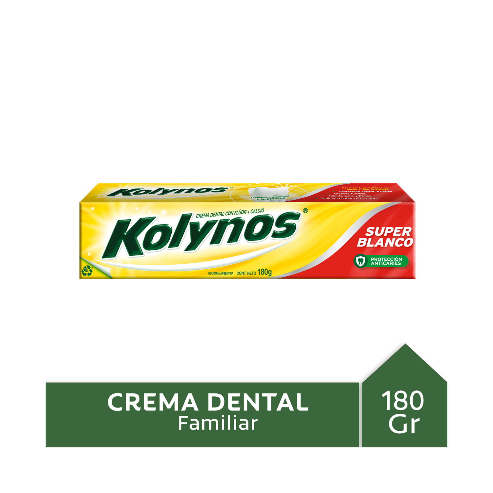Pasta Dental Super Blanco Anticaries 180 Grs Kolynos - imagen del producto