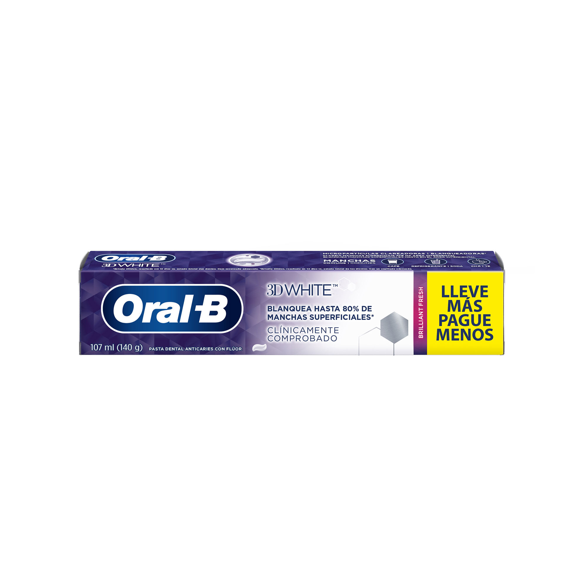 Pasta Dental Blanqueadora 3D White 140 Grs Oral-B - imagen del producto