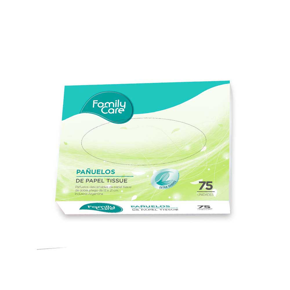 Pañuelos de Papel 13 x 21 Cm x 75 Un Family Care - imagen del producto