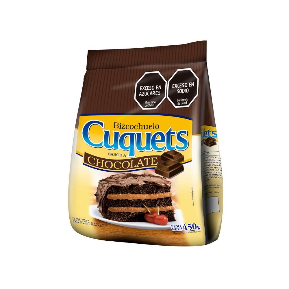 Polvo Bizcochuelo Chocolate Cuquets 450 Gr. - imagen del producto