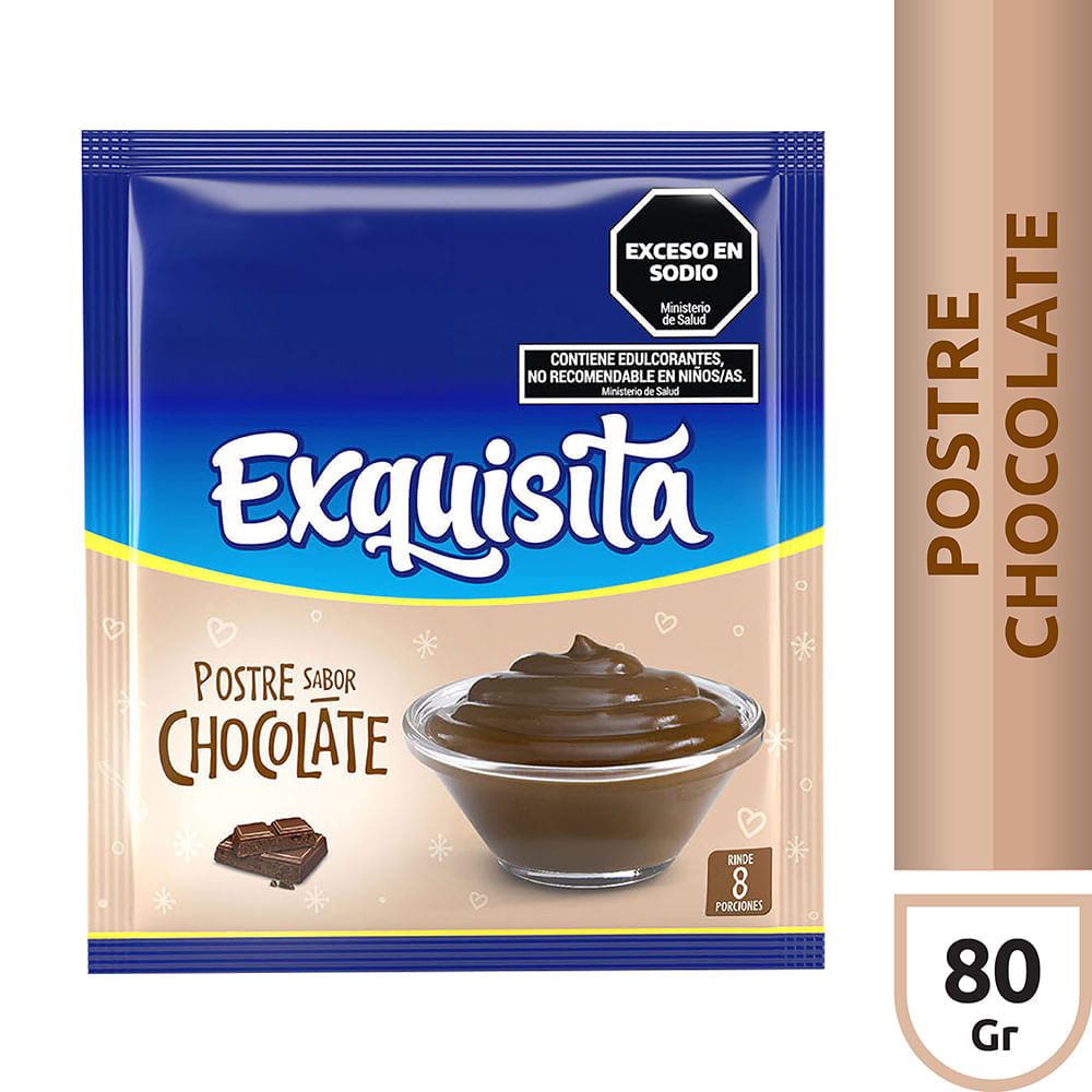 Postre Exquisita Sabor Chocolate 80 G - imagen del producto