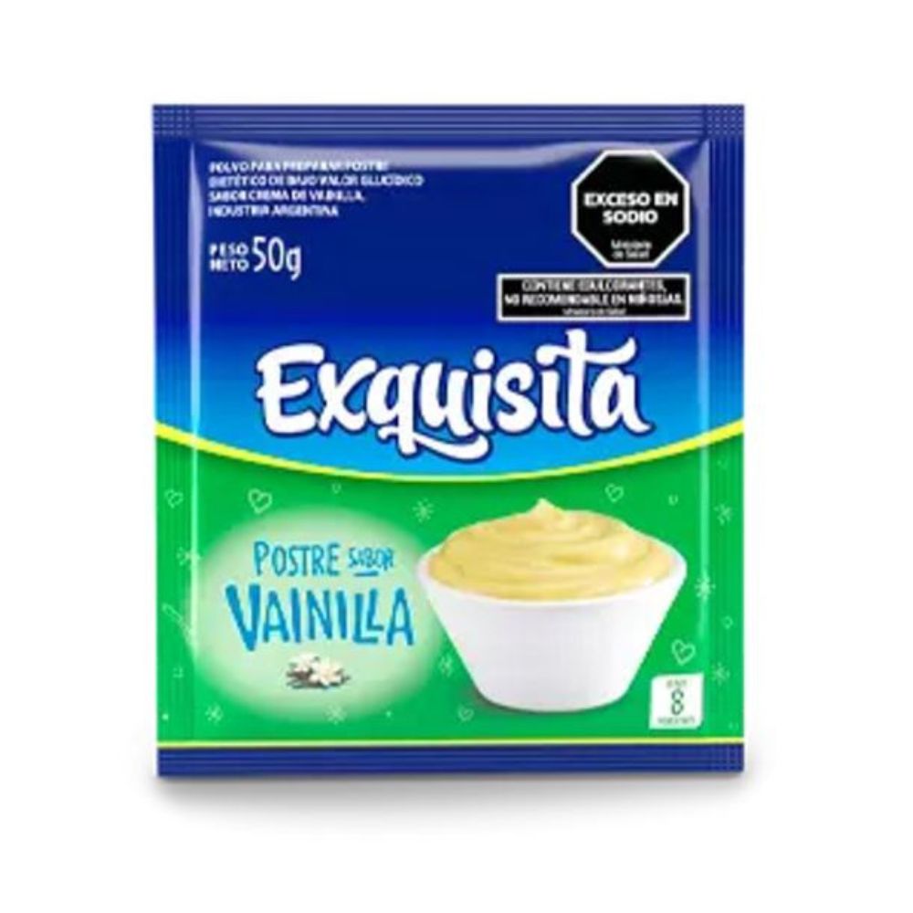 Postre Light Sabor Vainilla 50 Grs Exquisita - imagen del producto