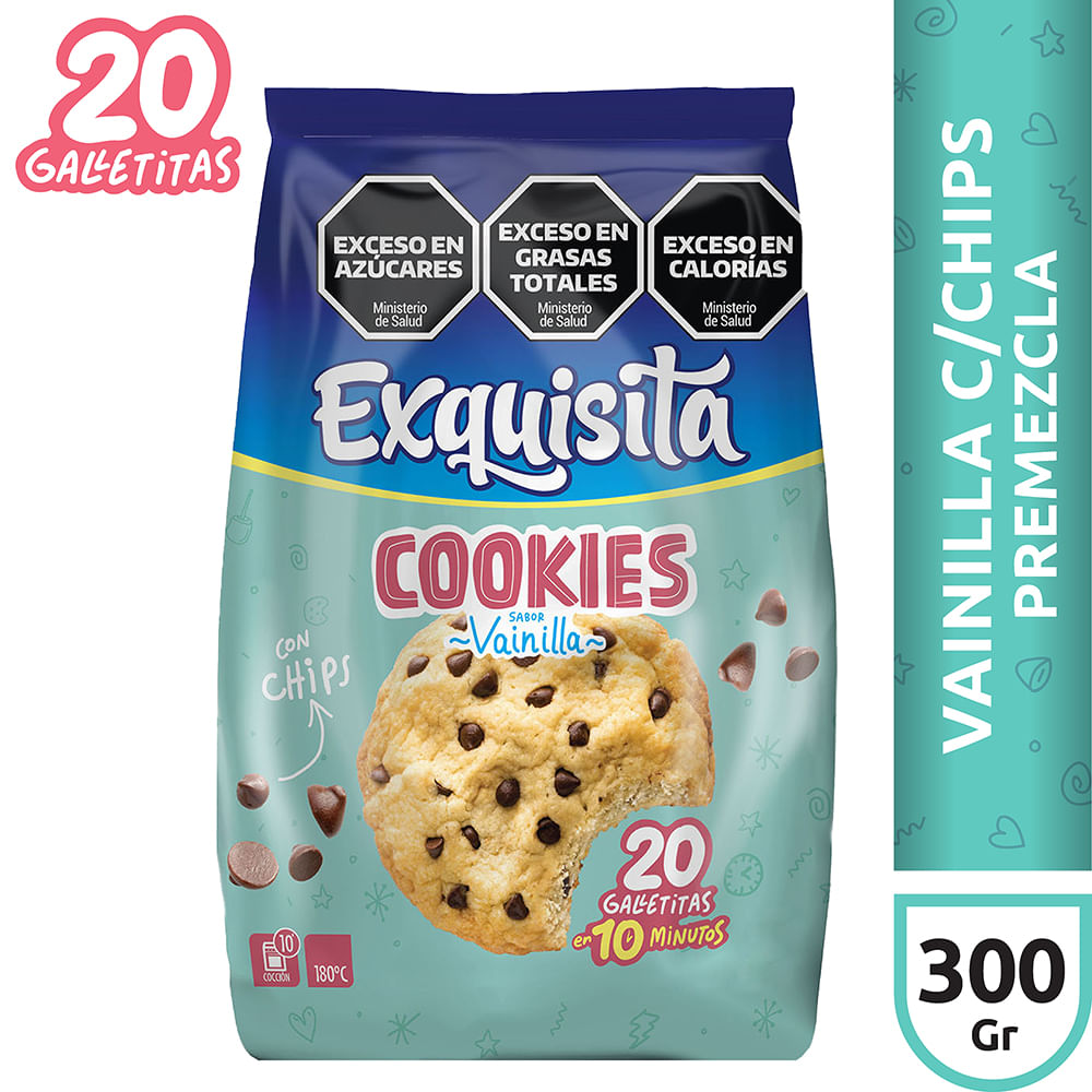 Galletas con Chispas de Chocolate Sabor Vainilla 300 Grs Exquisita - imagen del producto
