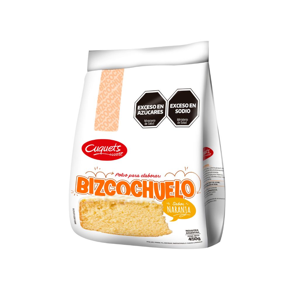 Premezcla Para Bizcpchuelo Naranja Cuquets 450 Gr. - imagen del producto