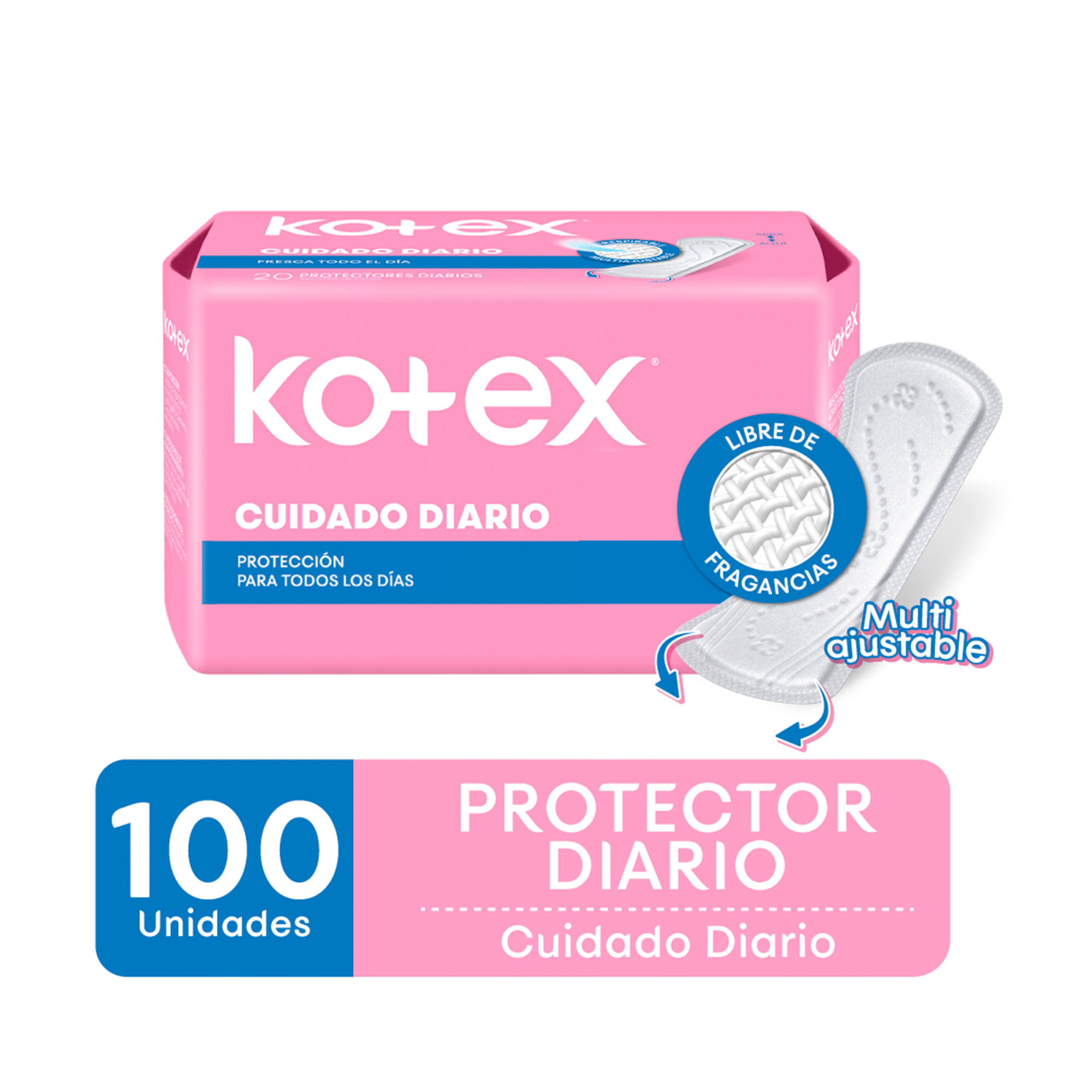 Protectores Diarios Multifución Blocker 100 Un Kotex - imagen del producto
