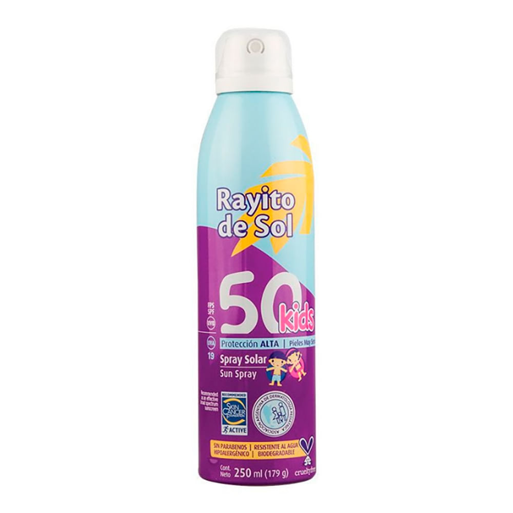 Protector Solar En Spray Rayito De Sol Kids Fps50 250ml - imagen del producto