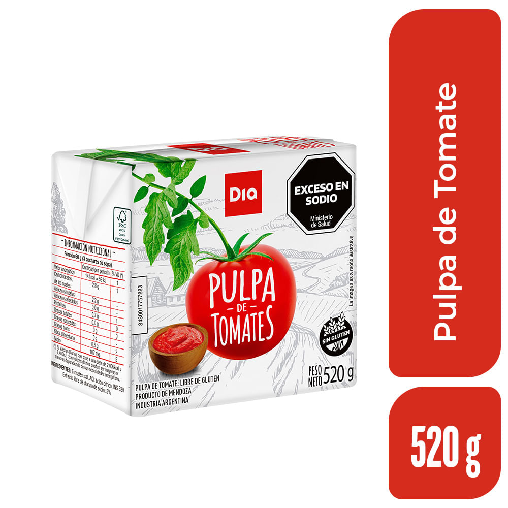 Pulpa de Tomate Dia 520 Gr. - imagen del producto