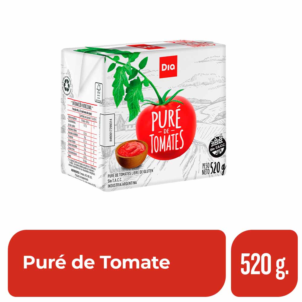 Puré de Tomate Dia 520 Gr. - imagen del producto
