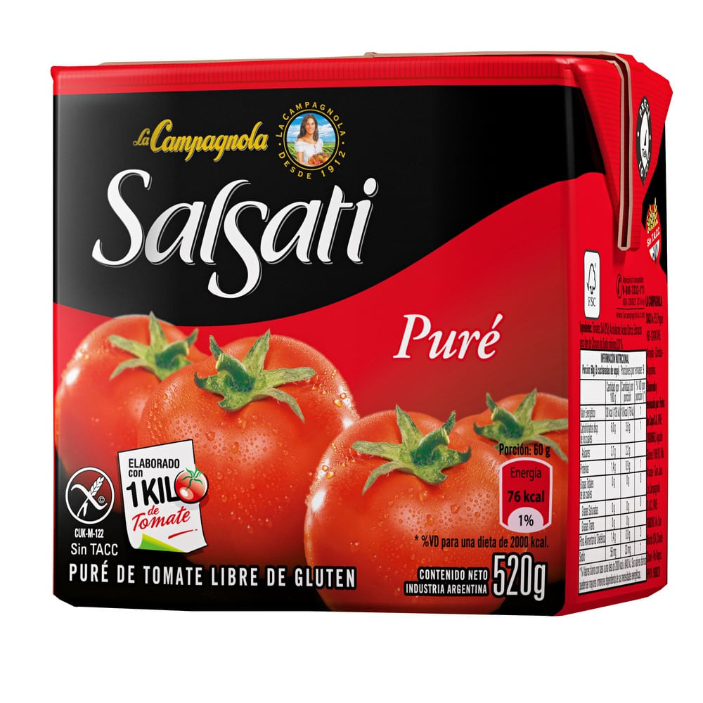 Puré de Tomate Listas 520 Grs Salsati - imagen del producto