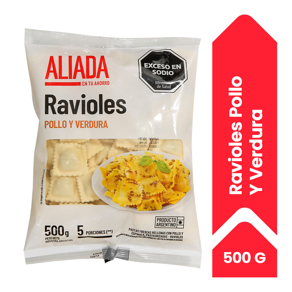 Ravioles Aliada Rellenas Con Pollo Y Verdura 500 G - imagen del producto