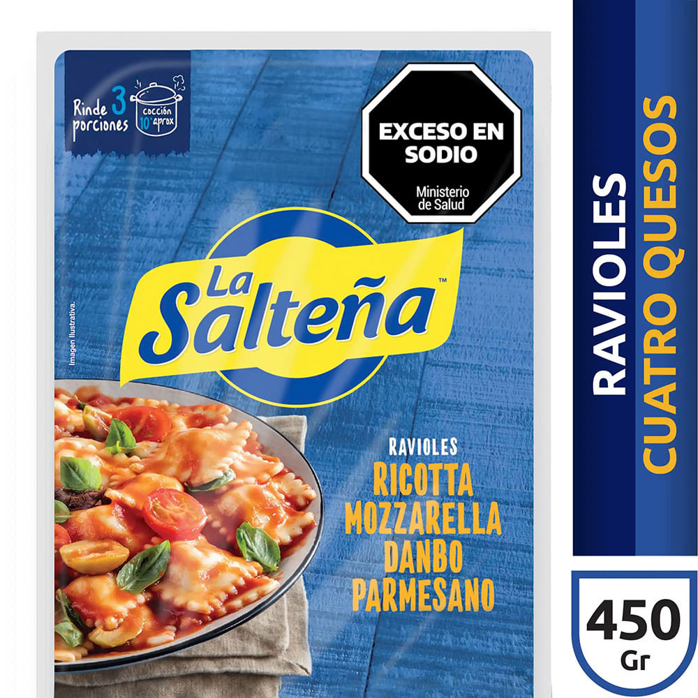 Ravioles La Salteña 4 Quesos 450g - imagen del producto