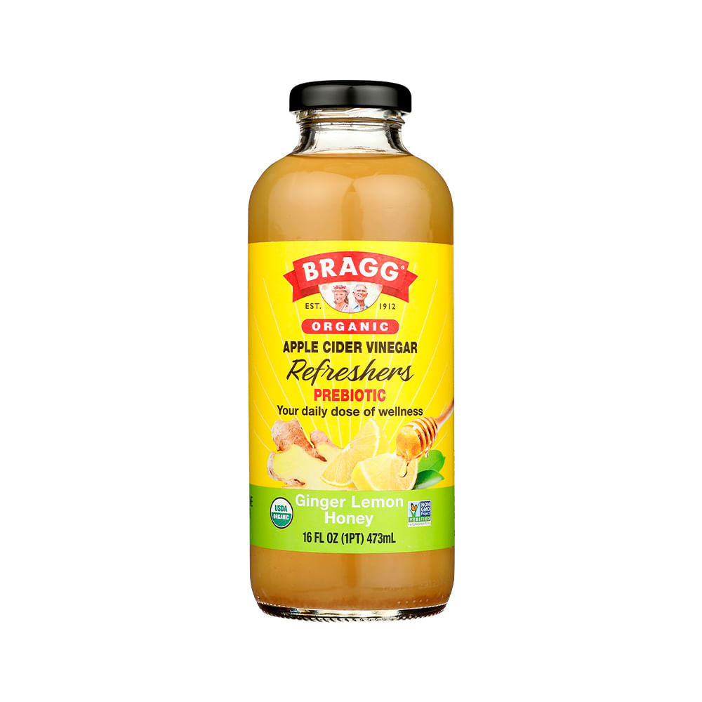 Refresco Orgánico De Vinagre Jengibre Limón X 473 Ml Bragg - imagen del producto