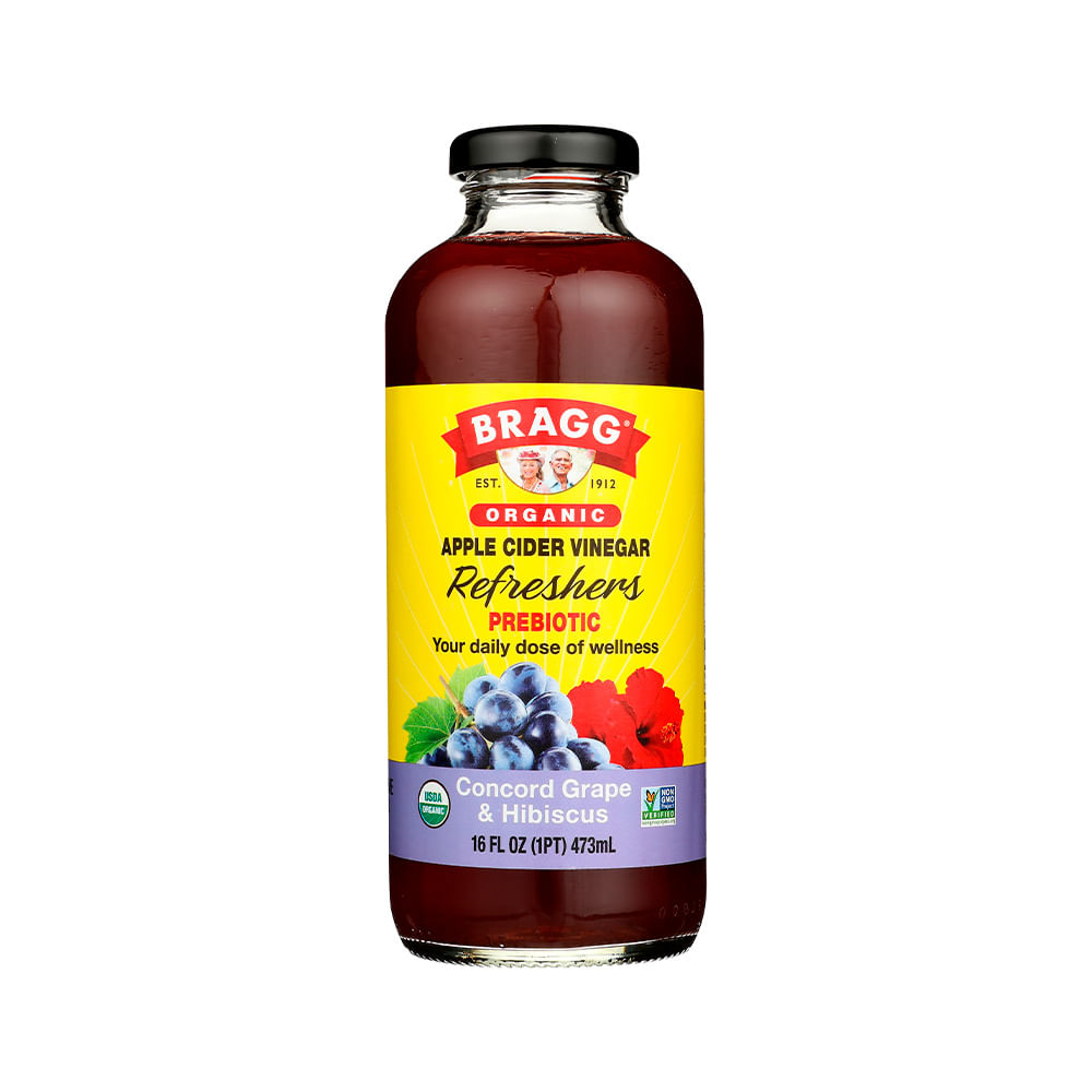 Refresco Prebiótico Sabor Uva y Hibisco 473 Ml Bragg - imagen del producto