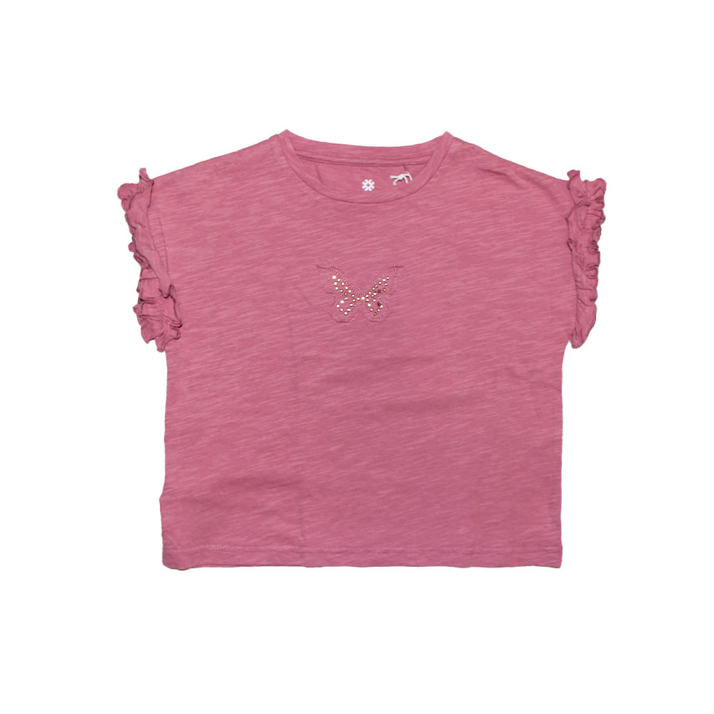 Remera Niña Media Caña Strass Malva Talle 4-12 Urb - imagen del producto