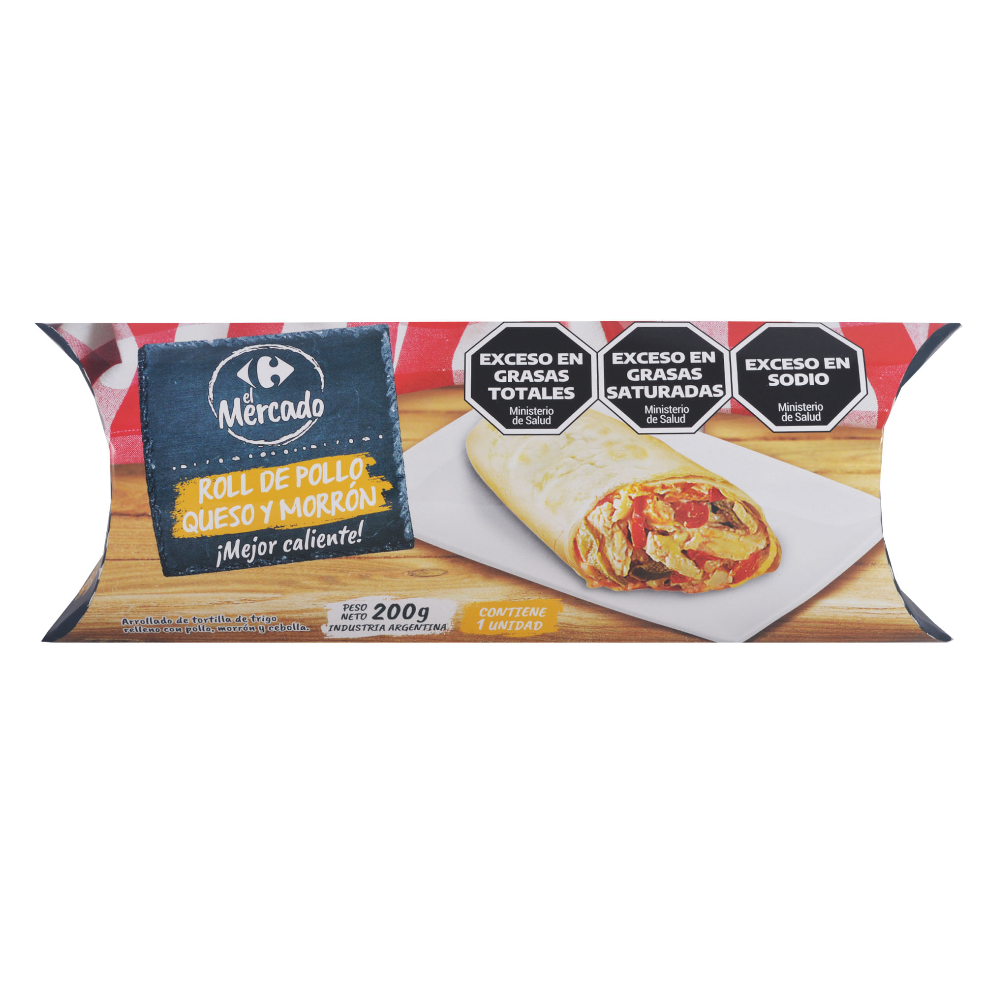 Roll pollo queso y morrón El Mercado 1 uni - imagen del producto