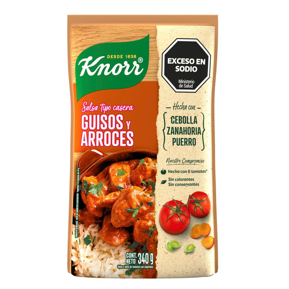 Salsa para Guisos y Arroces tipo Casera 340 Grs Knorr - imagen del producto