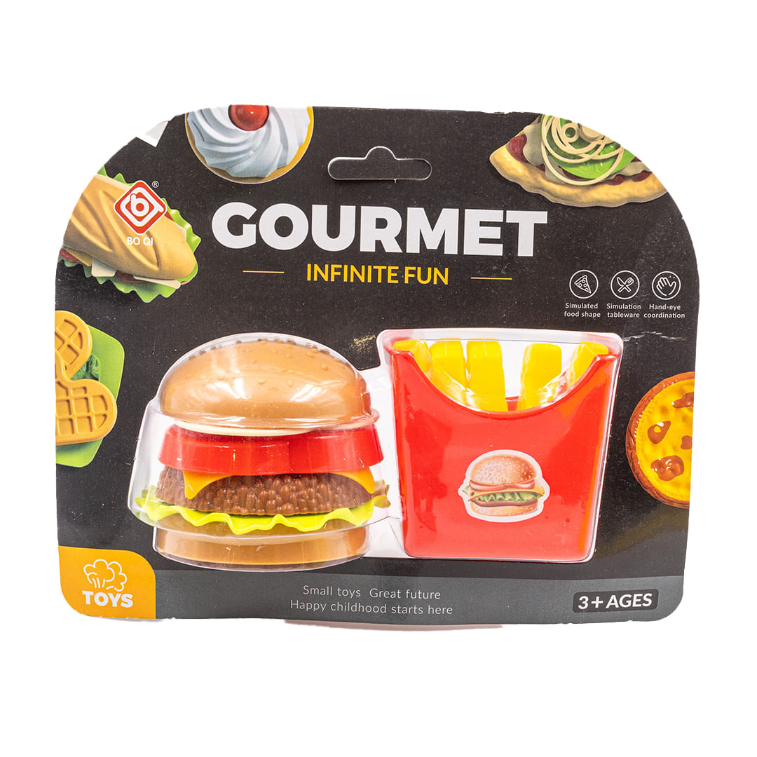 Set Comida Fantasía Hamburuges Papas Fritas Sebigus - imagen del producto