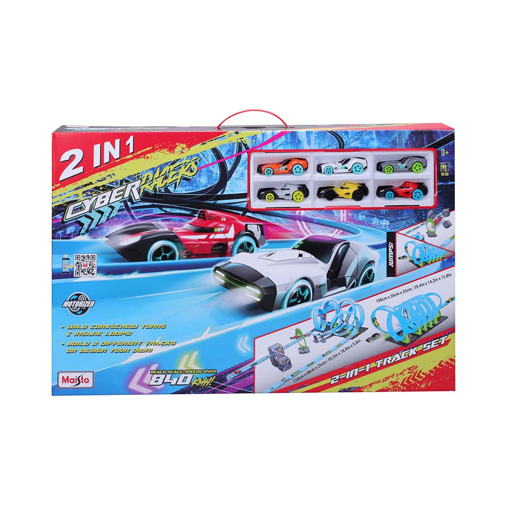 Set Cyber Racer 2 En 1 Vehiculo Pullback Maisto - imagen del producto