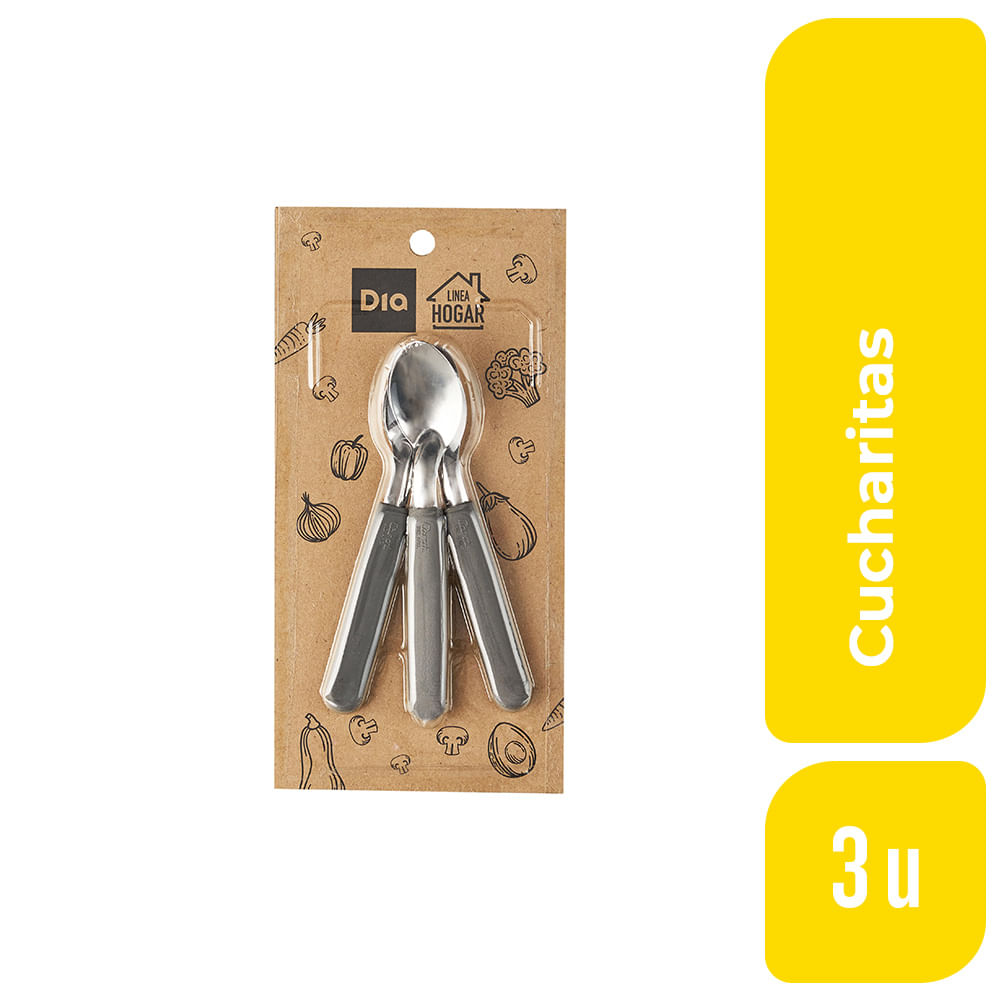 Set De Cucharitas De Té Gris Dia 3 Ud. - imagen del producto