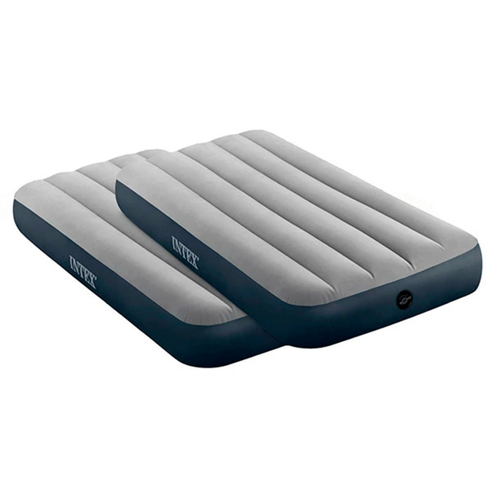 Set Intex 2 Colchones Inflables + Almohadas + Inflador - imagen del producto