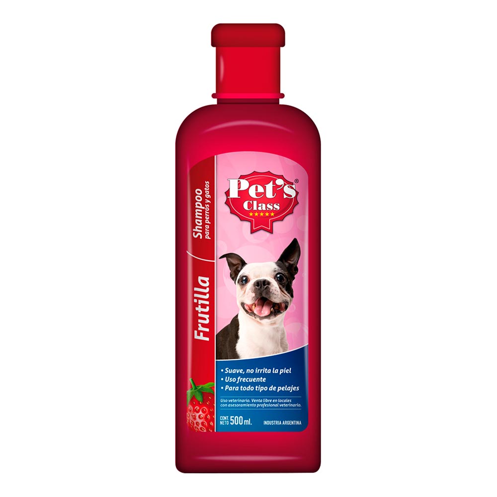 Shampoo para Perros y Gatos Sabor Frutilla 500 Ml Pet's Class - imagen del producto