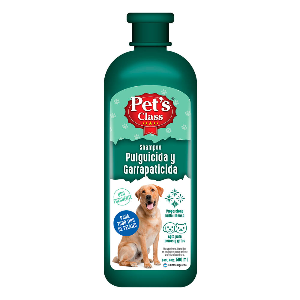 Shampoo para Perros y Gatos Pulguicida/Garrapaticida 500 Ml Pet' S Class - imagen del producto