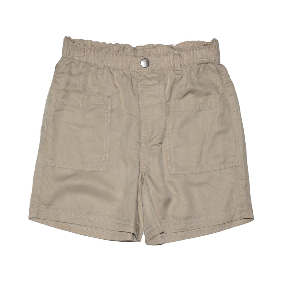 Short Tencel Niña Beige Talle 4 a 12 Urb - imagen del producto