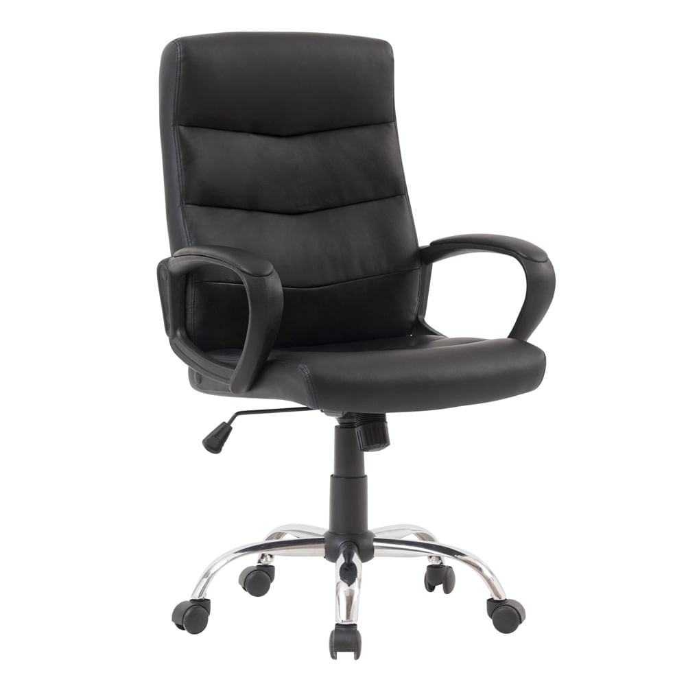 Silla De Oficina Ecocuero Negro - imagen del producto