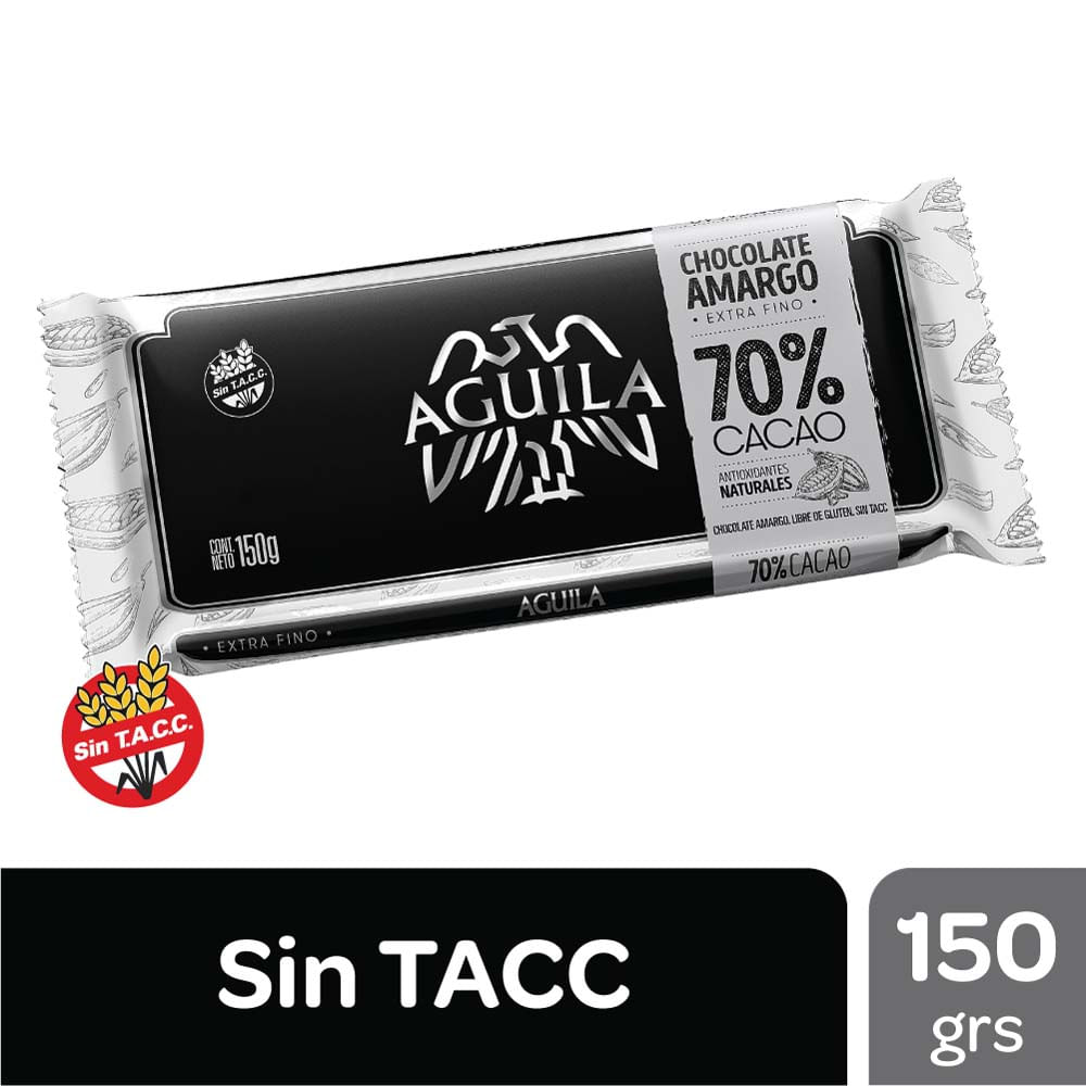 Chocolate Amargo 70% Cacao 150 Grs Aguila - imagen del producto