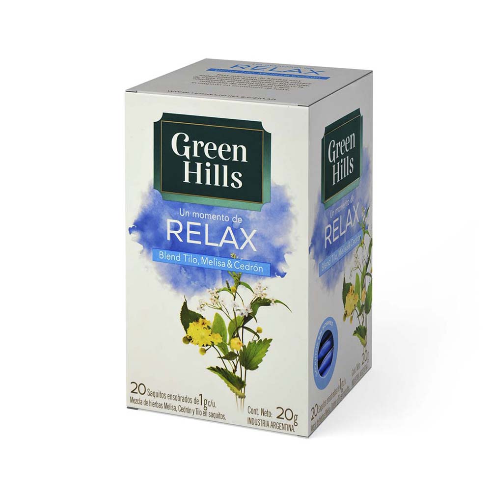 Te Green Hills Blend Relax 20 Saquitos X 1 Gr - imagen del producto